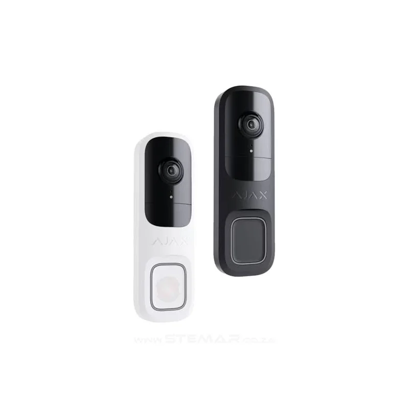 AJAX Wireless Doorbell with PIR Sensor and Built-in AI, Black and White (A-DOORBELL)