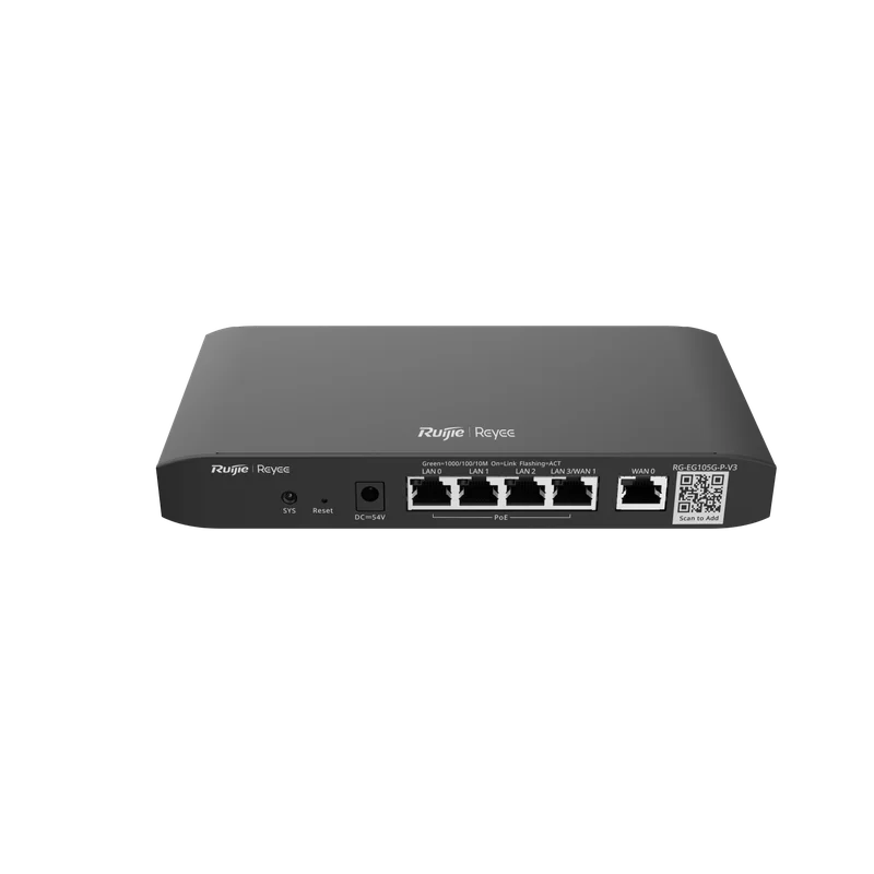Ruijie RG-EG105G-P-V3 5 Port Gigabit Cloud Managed Router with PoE
