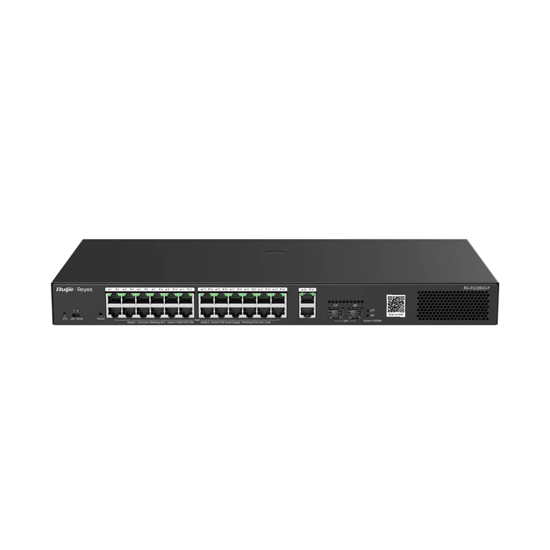Ruijie RG-ES206GS-P 6-Port Gigabit Smart PoE Switch, 54W PoE Power